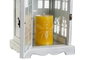 DKD Home Decor Farola Mediterraneo Blanco Gris Madera y Cristal 19 x 42 x 19 cm