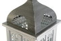 DKD Home Decor Farola Mediterraneo Blanco Gris Madera y Cristal 19 x 42 x 19 cm