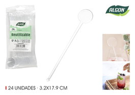 Algon Set-24 Agitador Bebidas Plástico 17,9 x 3 x 0,1 cm (24 Unidades)