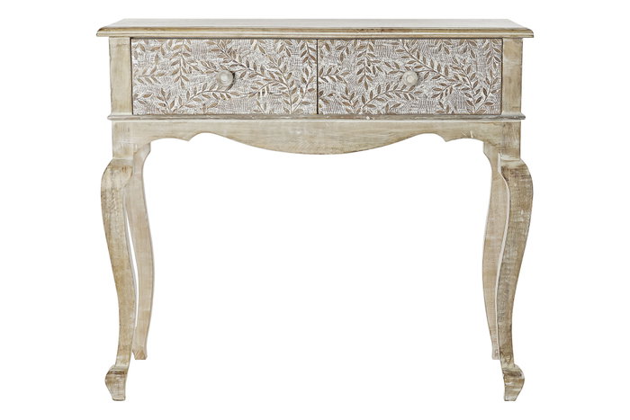 DKD Home Decor Consola Indio Natural Blanco Mango 91 x 42 x 81 cm