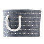DKD Home Decor Set de 2 Cestas de Poliéster Azul Marino 38x38x47 cm