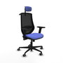 PIQUERAS Y CRESPO Silla de oficina Mardos Azul claro y Negro