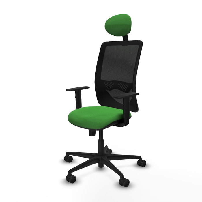 PIQUERAS Y CRESPO Silla de oficina Zulema con mecanismo Sincro, verde y negro PIQUERAS Y CRESPO Silla de oficina Zulema con mecanismo Sincro, verde y negro