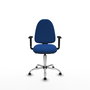 PIQUERAS Y CRESPO Silla de oficina Aýna Azul con mecanismo Asincro
