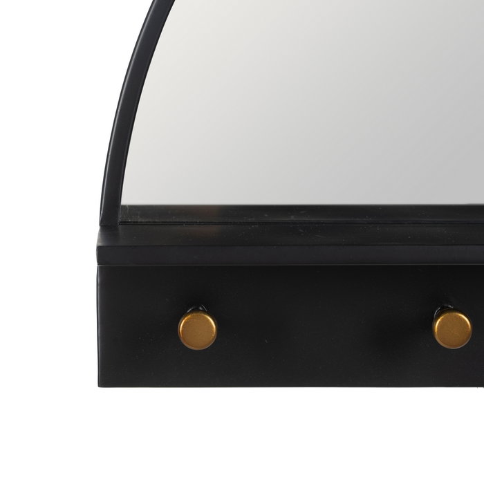 Espejo Negro Metal Decoración 69 X 11,50 X 43 cm