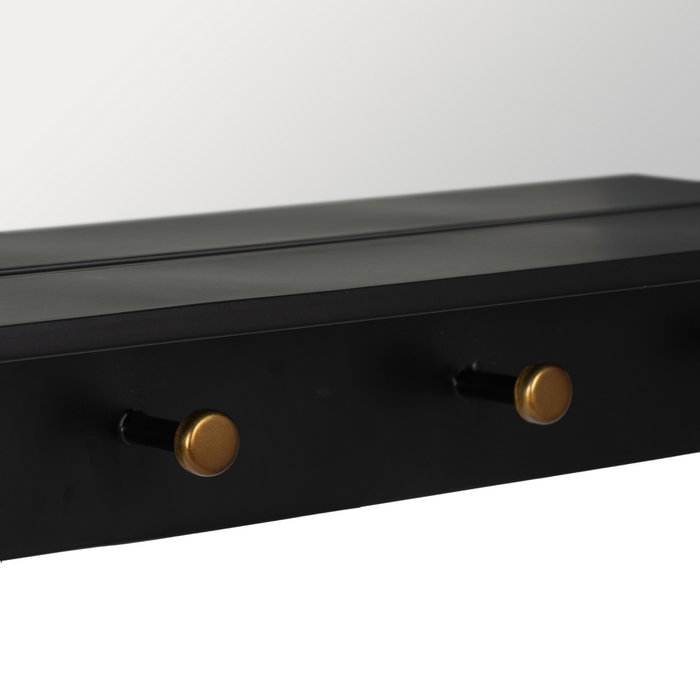 Espejo Negro Metal Decoración 69 X 11,50 X 43 cm