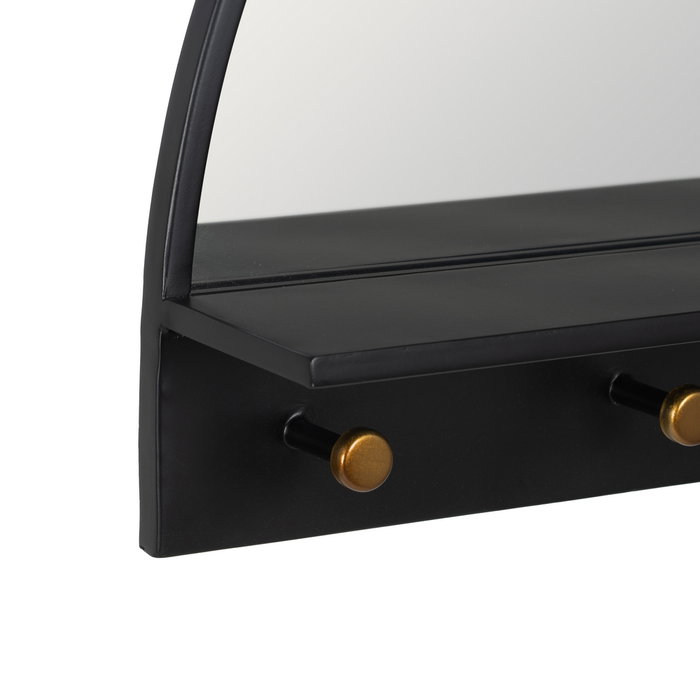 Espejo Negro Metal Decoración 69 X 11,50 X 43 cm