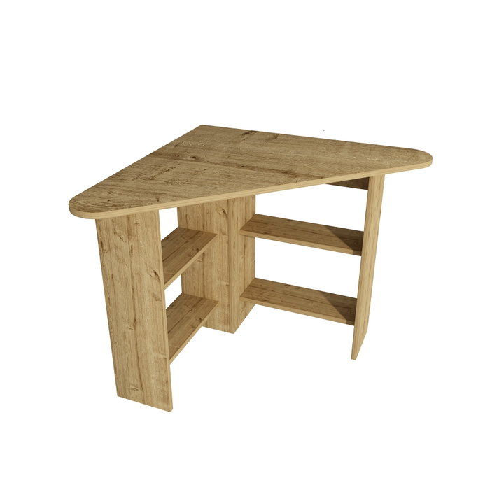 Hanah Home Corner Mesa de Estudio Roble Zafiro | Tablero de Partículas Melaminado 18mm, Con Estanterías y Fijación a Pared, Ideal para Estudiantes y Oficina en Casa, 80x73.8x80cm Hanah Home Corner Mesa de Estudio Roble Zafiro | Tablero de Partículas Melaminado 18mm, Con Estanterías y Fijación a Pared, Ideal para Estudiantes y Oficina en Casa, 80x73.8x80cm
