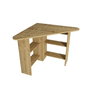 Hanah Home Corner Mesa de Estudio Roble Zafiro | Tablero de Partículas Melaminado 18mm, Con Estanterías y Fijación a Pared, Ideal para Estudiantes y Oficina en Casa, 80x73.8x80cm