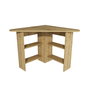 Hanah Home Corner Mesa de Estudio Roble Zafiro | Tablero de Partículas Melaminado 18mm, Con Estanterías y Fijación a Pared, Ideal para Estudiantes y Oficina en Casa, 80x73.8x80cm