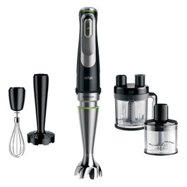 Braun Multiquick 9 MQ 9195XLI Batidora de Inmersión Premium 1200W Negro/Acero Inoxidable con Vaso y Picadora