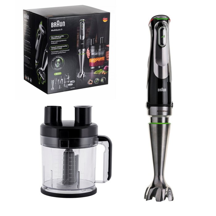 Braun MultiQuick 9 MQ 9195XLI Batidora de inmersión Negro/Acero inoxidable