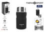 Thermosport Termo Comida Acero Negro 750 ml 9.3 x 18.4 x 9.3 cm (6 Unidades)