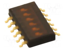 Aratas (Formerly Omron Components) Interruptor DIP-SWITCH A6H-6102 de 6 secciones SMT