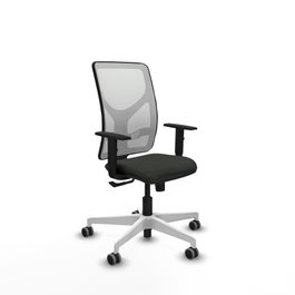 PIQUERAS Y CRESPO Silla de oficina Motilla con Mecanismo Sincro, Negro/Blanco