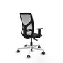 PIQUERAS Y CRESPO Silla de oficina Motilla con Mecanismo Sincro, Negro/Blanco