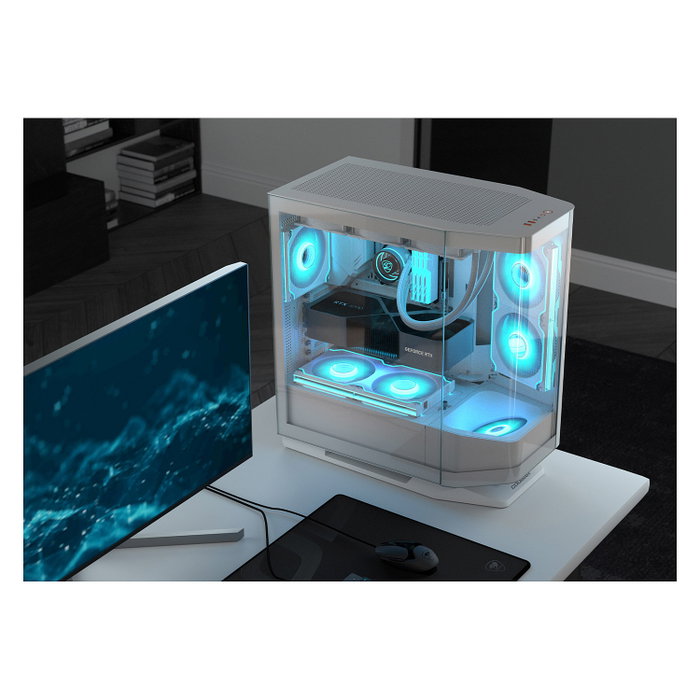 Cougar CGR-58M6W-RGB Midi Tower PC Blanco ATX EATX micro ATX Mini-ITX Vidrio Templado ARGB