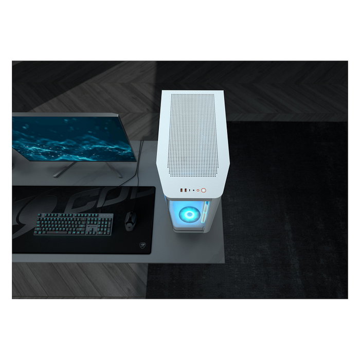 Cougar CGR-58M6W-RGB Midi Tower PC Blanco ATX EATX micro ATX Mini-ITX Vidrio Templado ARGB