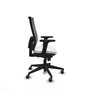 PIQUERAS Y CRESPO Silla de oficina Horna con mecanismo Sincro, Tela Blanca y Malla Gris