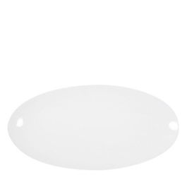 COSTA VERDE Saturno Coupe Oval Plato Llano para Vajilla Blanca - 38 cm x 19 cm x 3 cm, Apto Lavavajillas y Microondas (Set de 6)