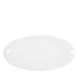 Costa Verde Saturno Coupe Plato Llano Oval de Porcelana, Vajilla, 38x19x3 cm (Set de 6)