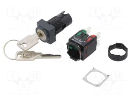 SCHNEIDER ELECTRIC Interruptor rotativo con llave Harmony XB6 Negro 16mm