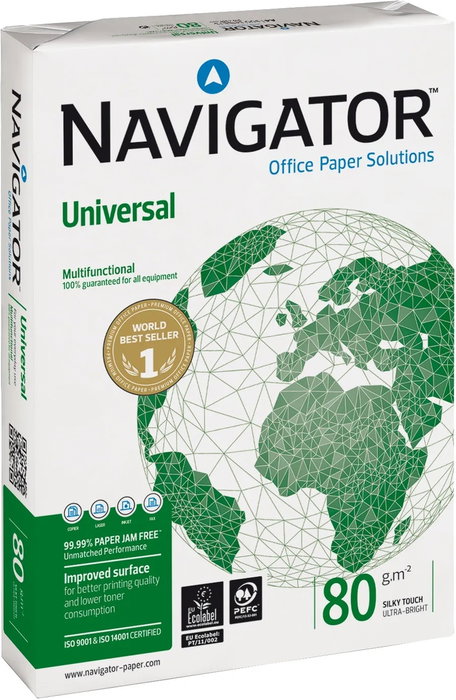Navigator Papel Universal DIN A4 80g 5 x 500 Hojas
