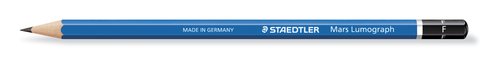 Staedtler Mars Lumograph 100 Lápiz de Grafito F (Set de 12)