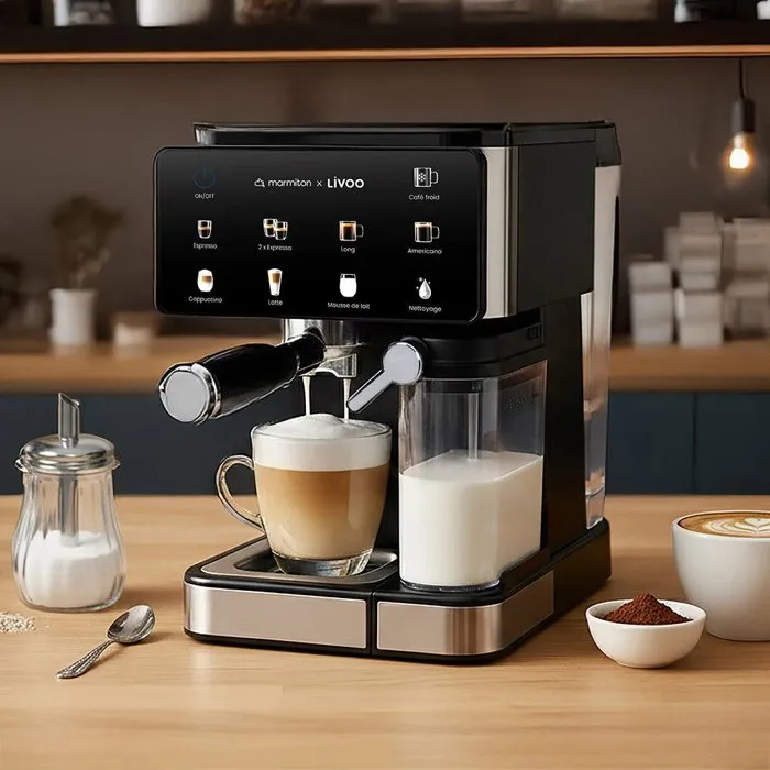 Livoo Cafetera espresso multifuncional LIVEO x Marmiton DOD222CO