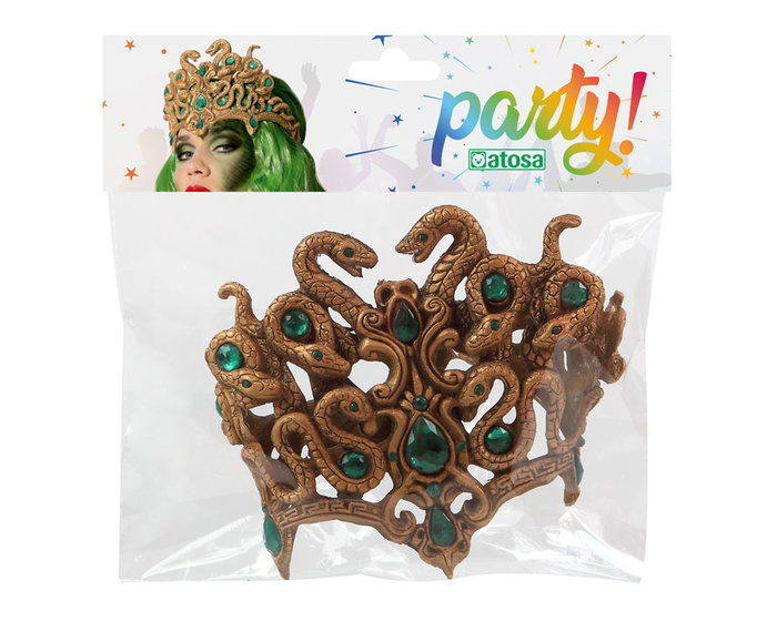 Diadema Serpiente Medusa Mujer Adulto Halloween Mitología Cosplay