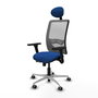 PIQUERAS Y CRESPO Silla de oficina Zulema con mecanismo Sincro/Traslack, Azul y Gris
