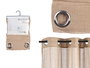 Giftdecor Cortina Beige 140x260 cm Poliester Algodon (Set de 6)