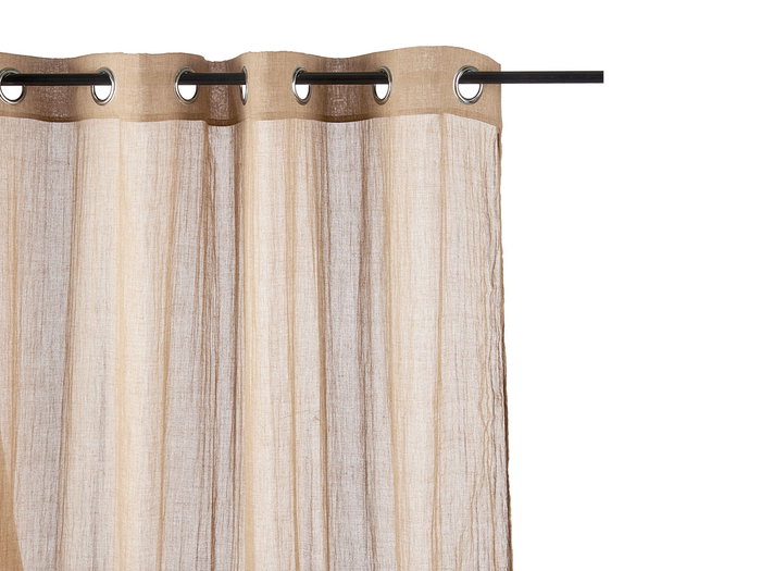 Giftdecor Cortina Beige 140x260 cm Poliester Algodon (Set de 6)