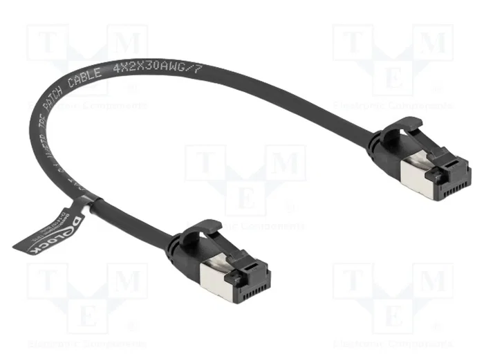 DeLOCK Cable Ethernet Cat.8.1 RJ-45 macho a macho 0,25 m Negro DeLOCK Cable Ethernet Cat.8.1 RJ-45 macho a macho 0,25 m Negro