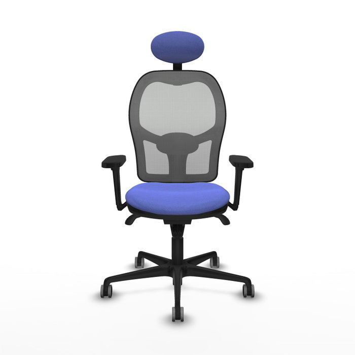 PIQUERAS Y CRESPO Silla de oficina Jorquera con mecanismo Sincro, Azul claro y Gris