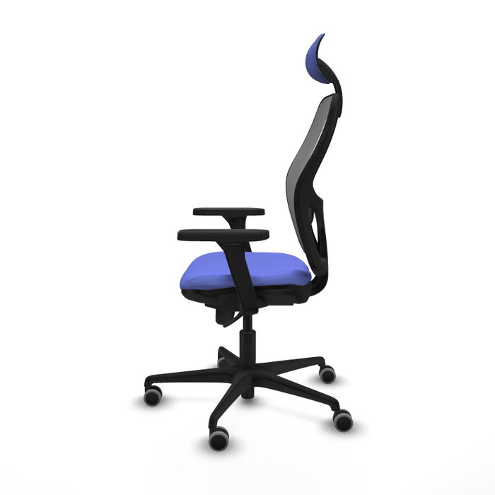 PIQUERAS Y CRESPO Silla de oficina Jorquera con mecanismo Sincro, Azul claro y Gris