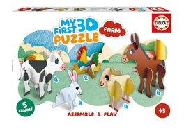 Educa Puzzle 3D Baby Farm con 5 figuras