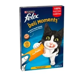 Purina Felix Deli Moments Paté para Gatos Sabor Pollo, 10 x 114 g