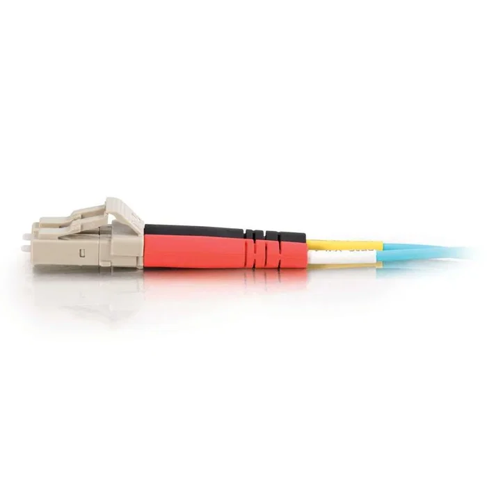 C2G 85554 Cable de Fibra Óptica LC-LC Multimodo 10Gb/s 10 m OM3 50/125 - PVC OFNR Full Duplex - Color Turquesa