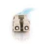 C2G 85554 Cable de Fibra Óptica LC-LC Multimodo 10Gb/s 10 m OM3 50/125 - PVC OFNR Full Duplex - Color Turquesa