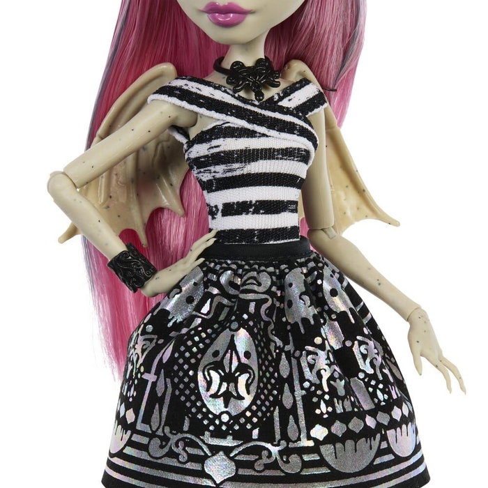 MATTEL - Muñeca Rochelle Goyle, Reproducción Monster High, Con Mascota Roux, Accesorios y Diario - Coleccionable