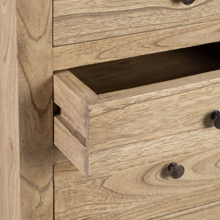 Mesita Natural Madera Mindi Dormitorio 44 X 34 X 77 cm