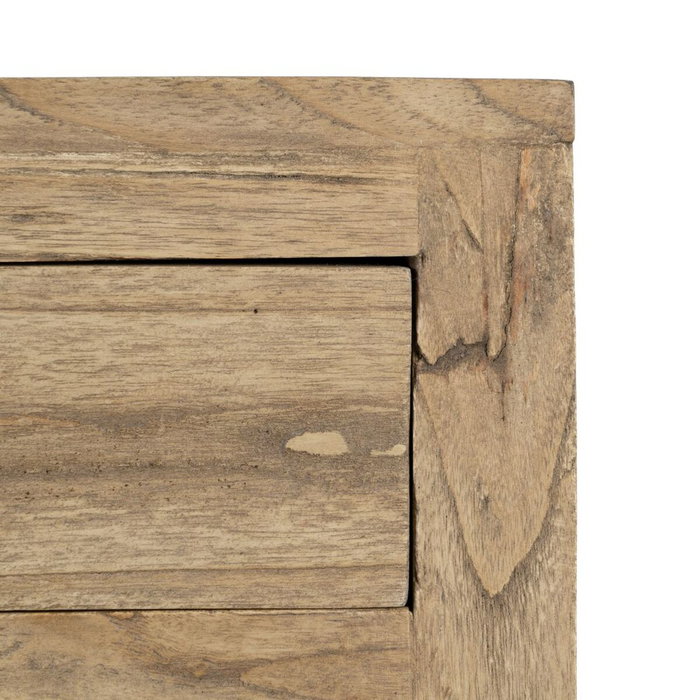 Ixia Mesita de Dormitorio Madera Mindi Natural 44 x 34 x 77 cm