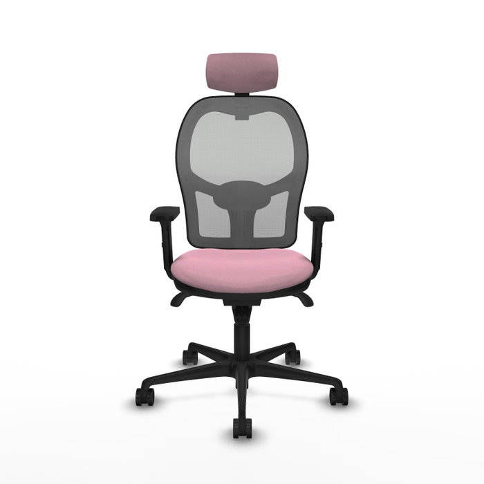 PIQUERAS Y CRESPO Silla de oficina Jorquera Rosa y Gris