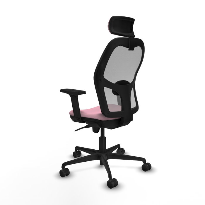 PIQUERAS Y CRESPO Silla de oficina Jorquera Rosa y Gris