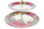 DKD Home Decor Frutero Navidad Tradicional Victoriano 21 Rojo Verde Porcelana y Metal 27 x 35 x 27 cm