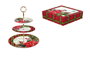 DKD Home Decor Frutero Navidad Tradicional Victoriano 21 Rojo Verde Porcelana y Metal 27 x 35 x 27 cm