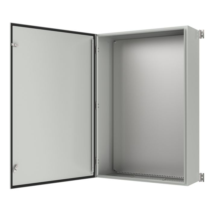 Lanview Caja mural eléctrica IP65 blanco RAL7035, 800x1200x300 mm, con placa de montaje desmontable y estructura soldada resistente