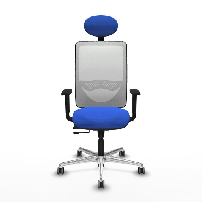 PIQUERAS Y CRESPO Silla de oficina Zulema con mecanismo Sincro/Traslack, Azul y Blanco PIQUERAS Y CRESPO Silla de oficina Zulema con mecanismo Sincro/Traslack, Azul y Blanco