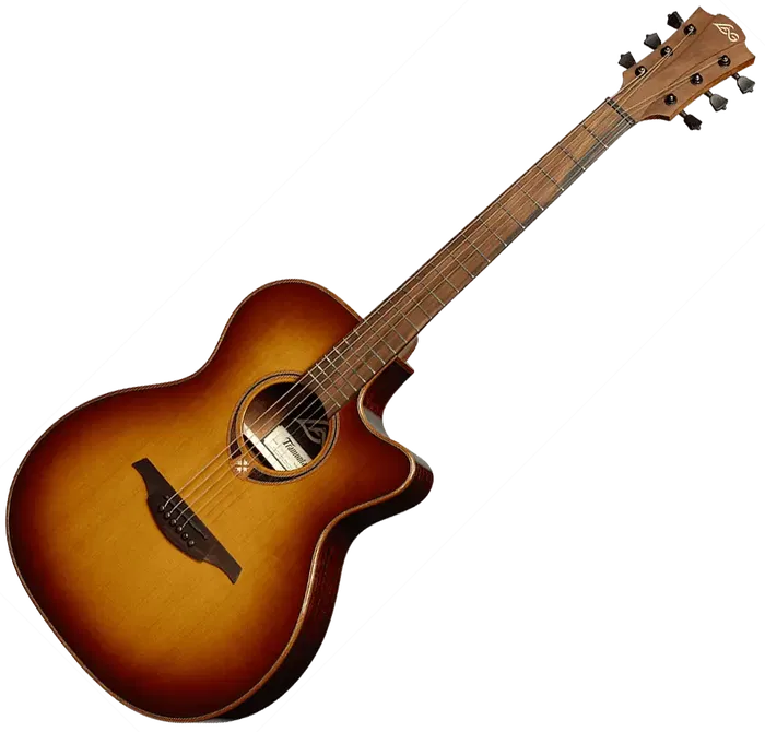 LAG Guitarra Acústica Auditorium Cutaway Tramontane 118 A/E Electroacústica Brown Shadow